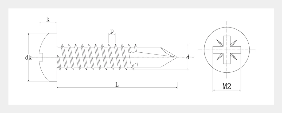 Countersunk Self Drilling Metal Screws-JIS B 1124-2D