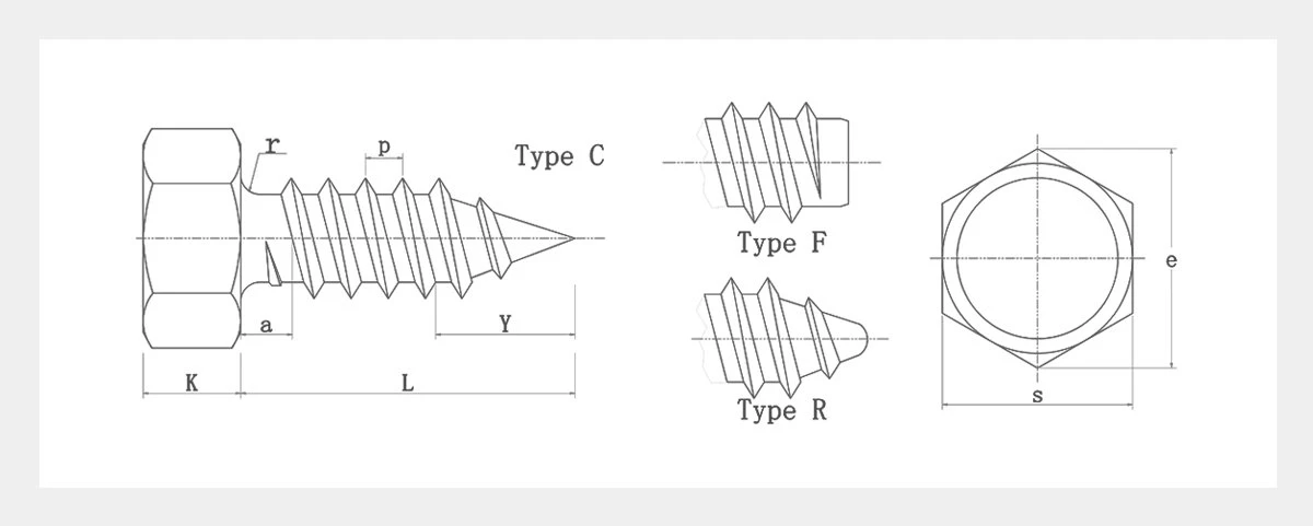Stainless Hex Head Self Tapping Screws-ISO 1479-2D